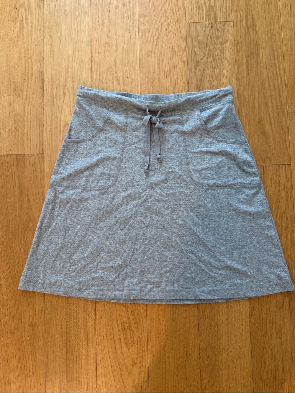 Gray Jersey A Line Skirt Medium Casual